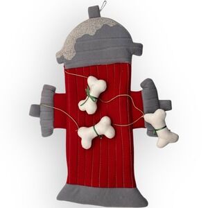 Christmas Stocking Vtg Dog‎ Fire Hydrant Carousel by Guy Bones Puppy Gift